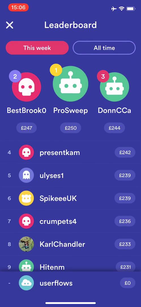 Leaderboards on HQ Trivia video thumbnail