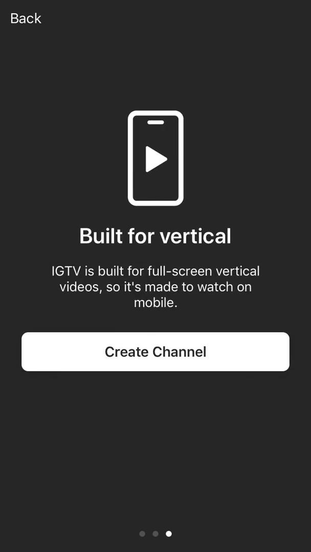 Sharing a video on IGTV video thumbnail