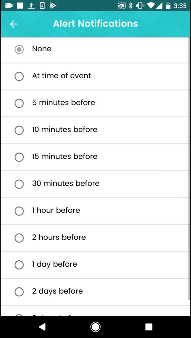 Tasks screenshot