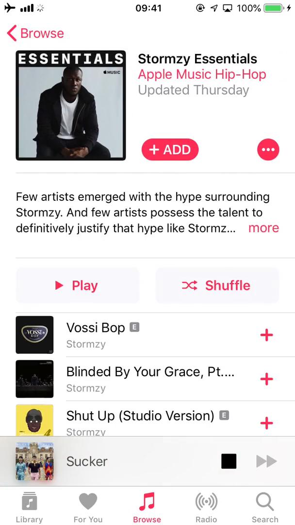 General browsing on Apple Music video thumbnail