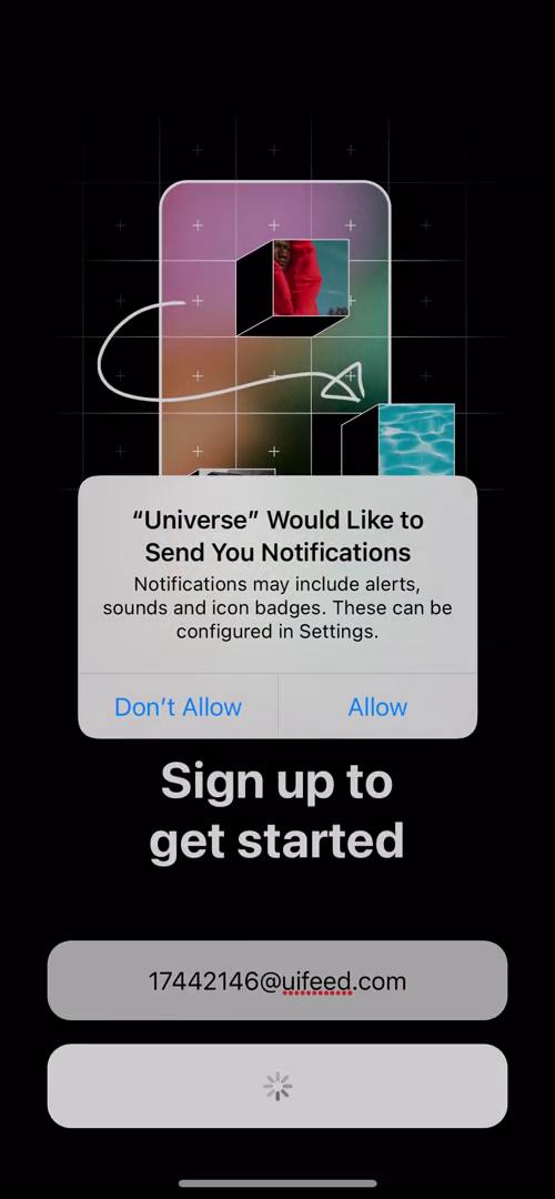 Universe enable notifications screenshot