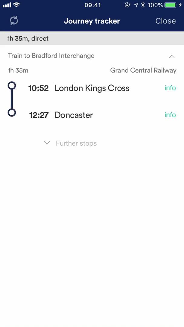 Booking transport screenshot