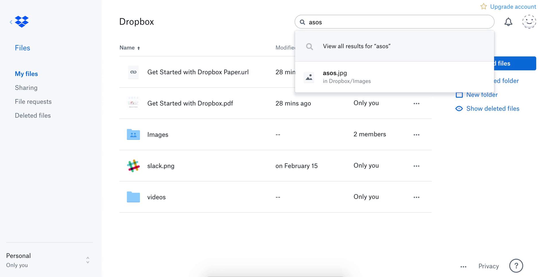 how to send videos on dropbox