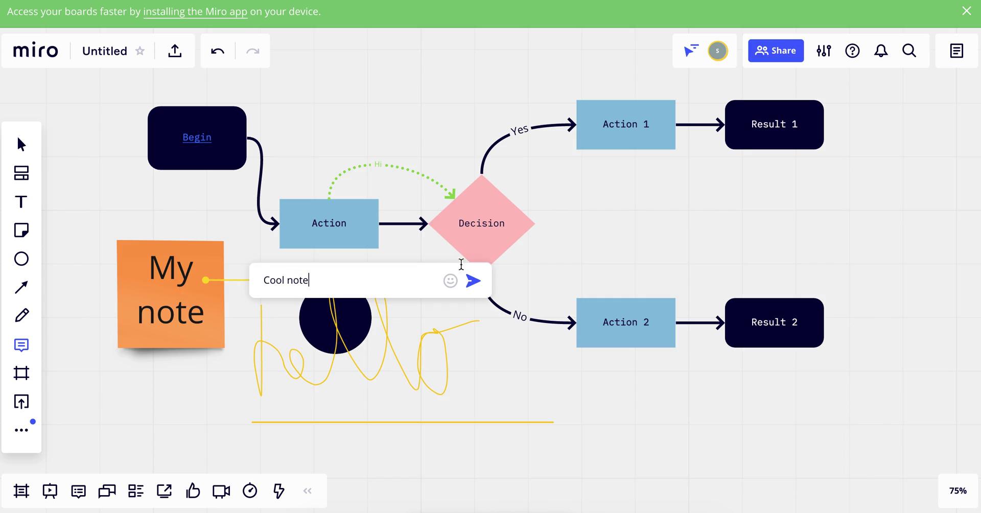 Creating a flowchart screenshot