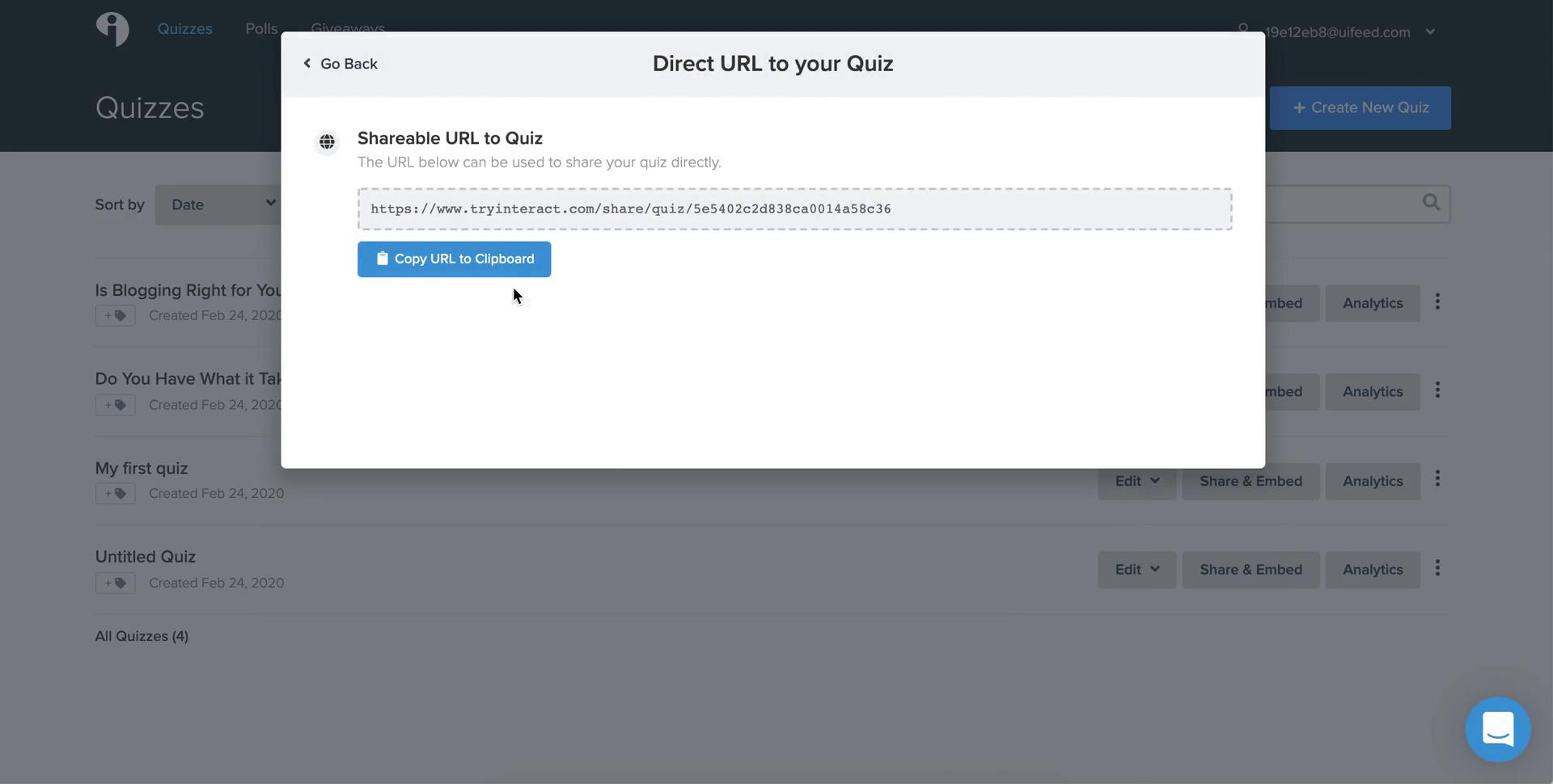 Creating a quiz screenshot