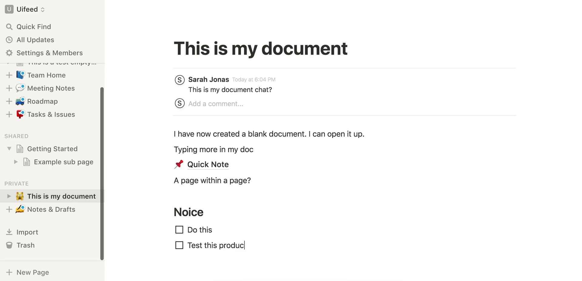 Creating a document screenshot