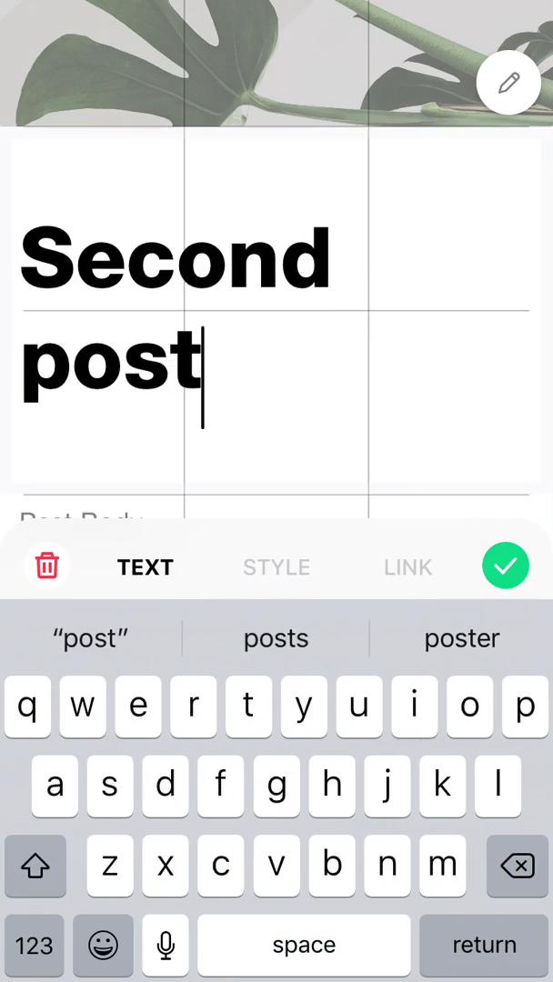 Creating a post screenshot