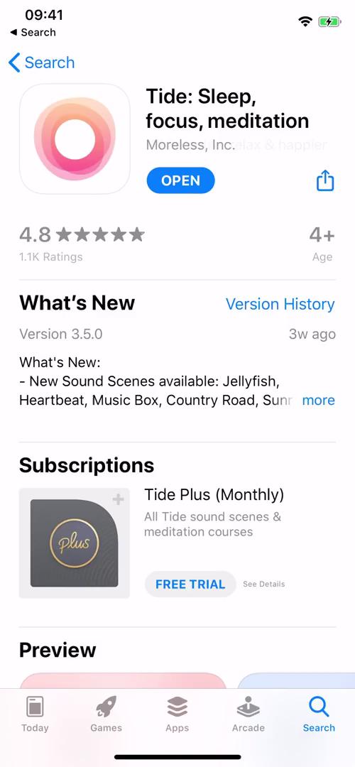 Tide.fm app store listing screenshot