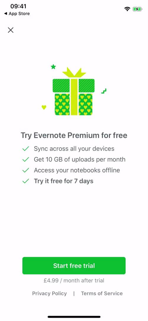 Evernote try evernote premium screenshot