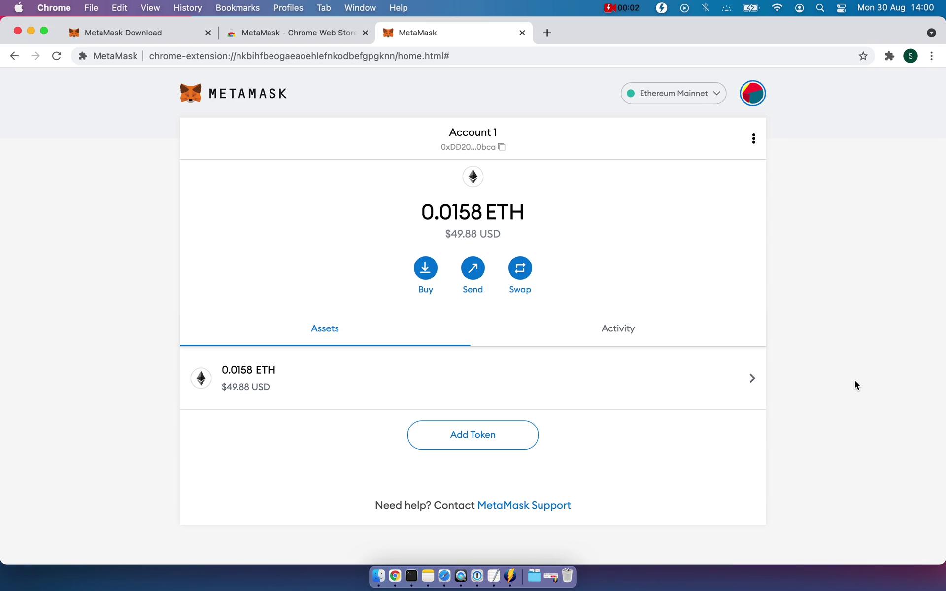 Depositing funds on MetaMask video thumbnail