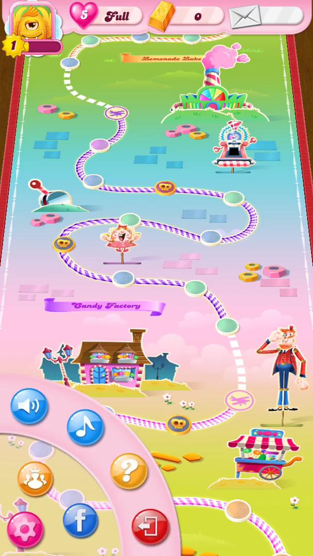 Screenshot of on Viewing a tutorial on Candy Crush user flow