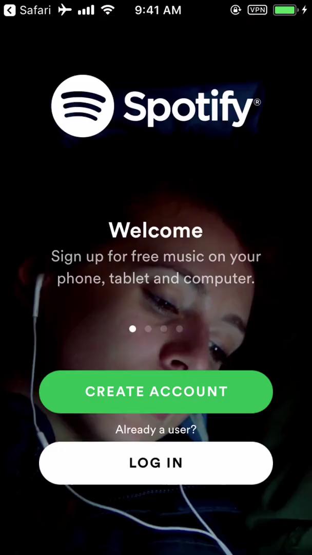 Screenshot of on Password reset on Spotify user flow