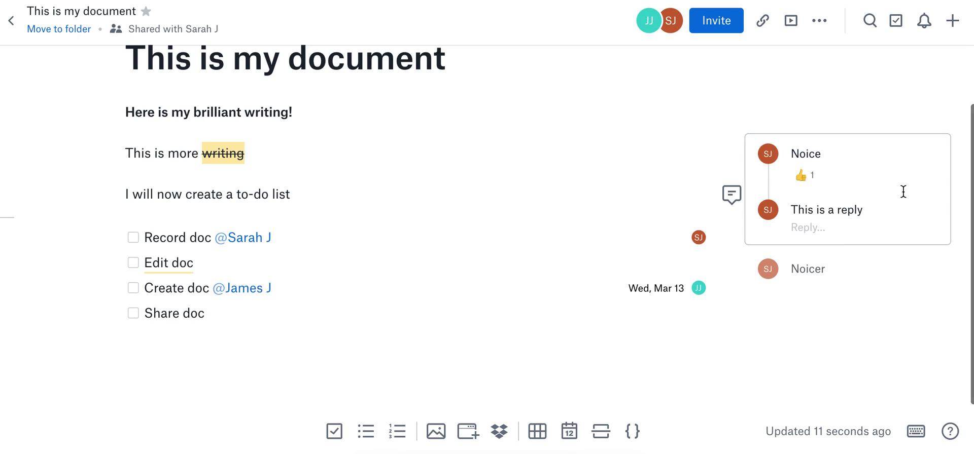 Creating a document screenshot