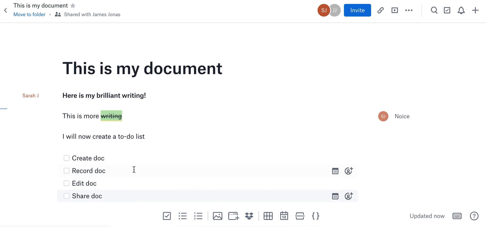 Creating a document screenshot