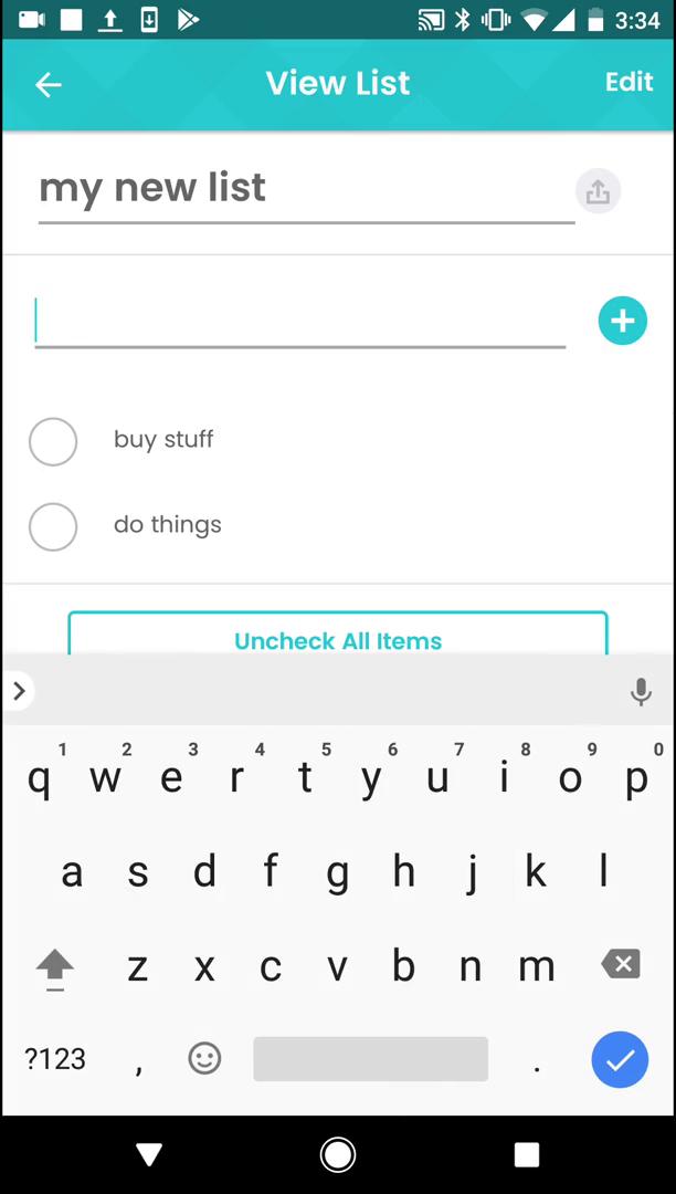 Tasks screenshot