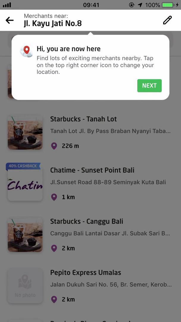 Go-Jek set location screenshot