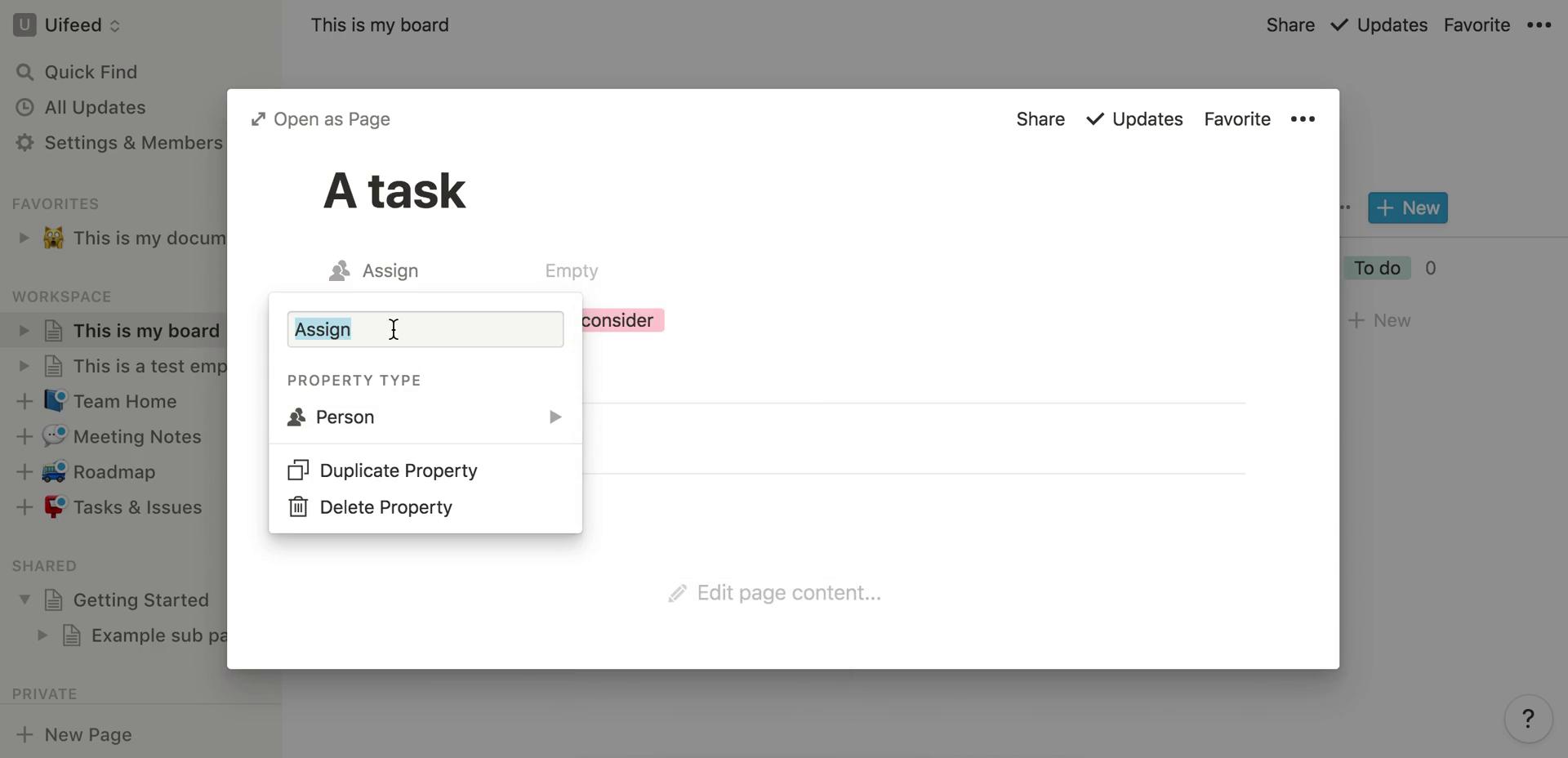 Tasks screenshot