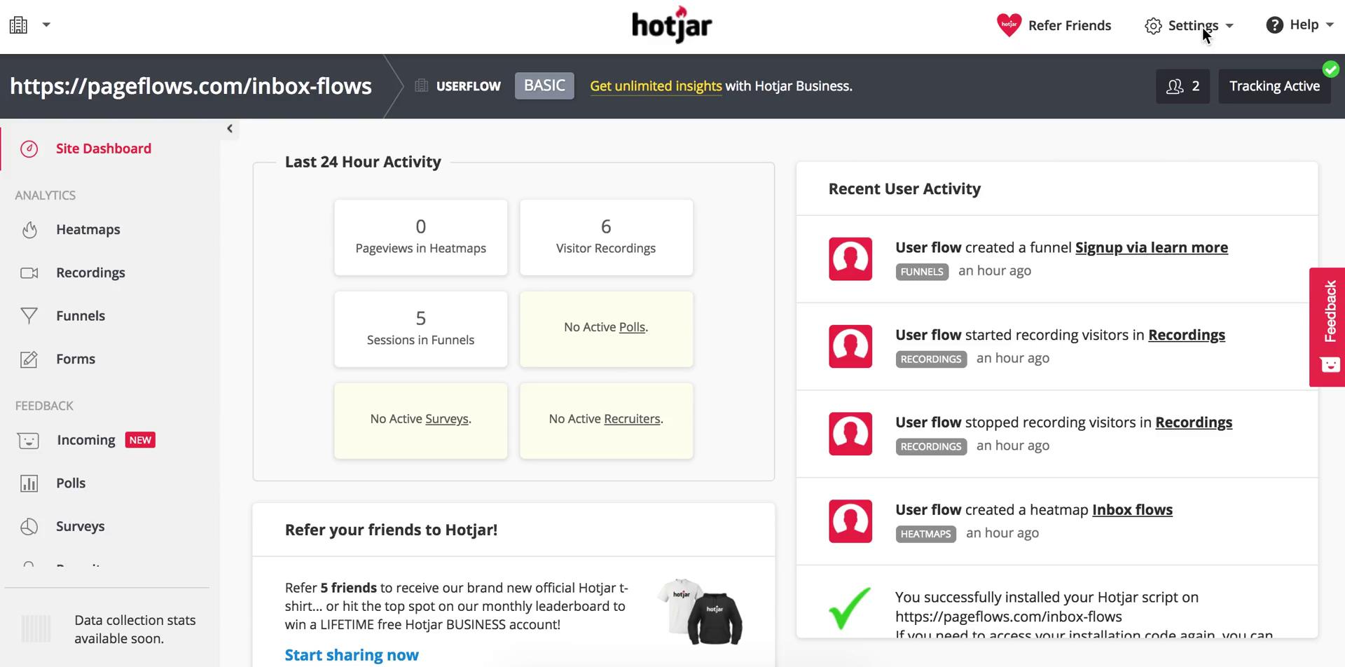 Screenshot of on Deleting your account on Hotjar user flow