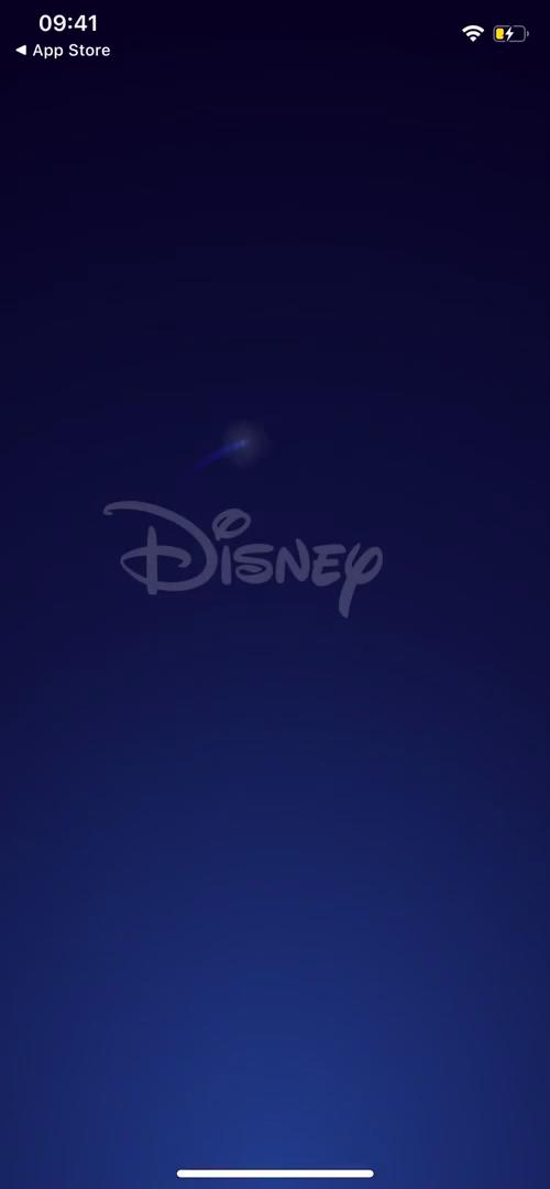 Disney+ splash screen screenshot