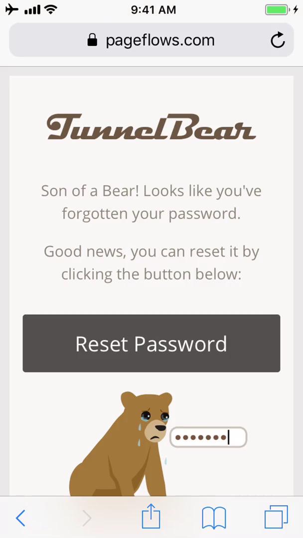 Password reset on TunnelBear video thumbnail