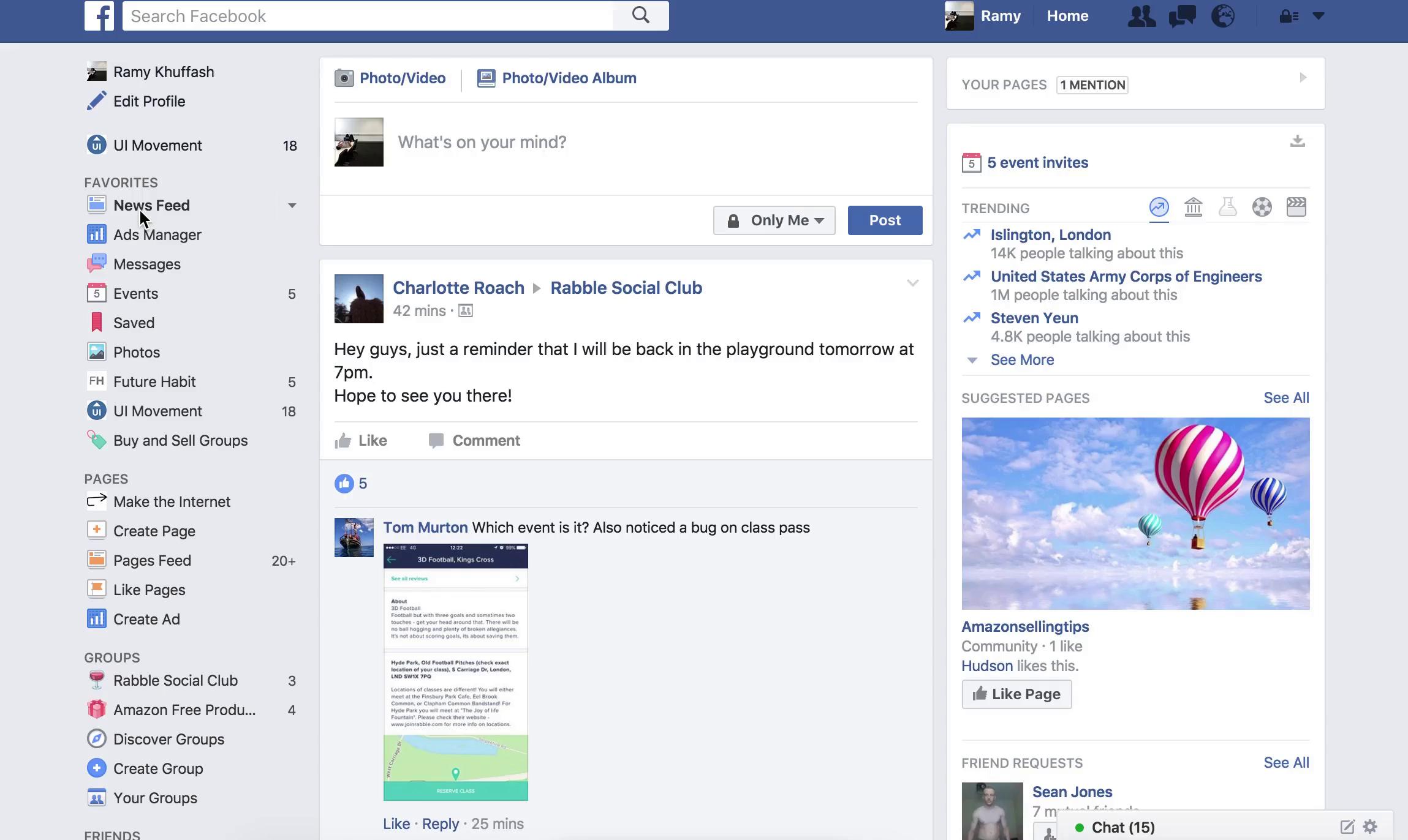 Screenshot of on Creating an advert on Facebook user flow