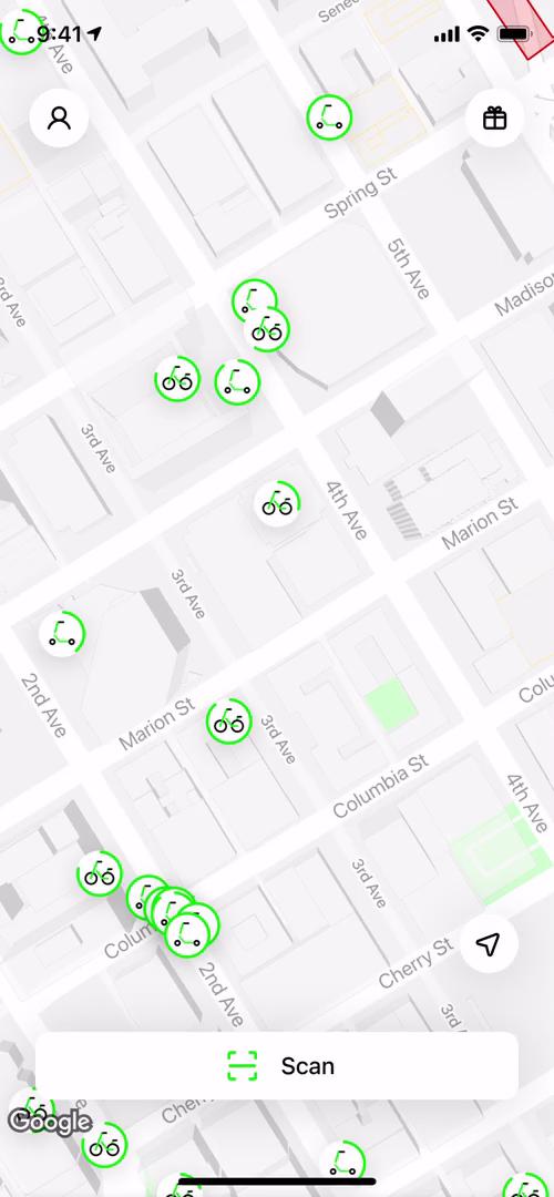 Screenshot of Map on Inviting people on Lime user flow