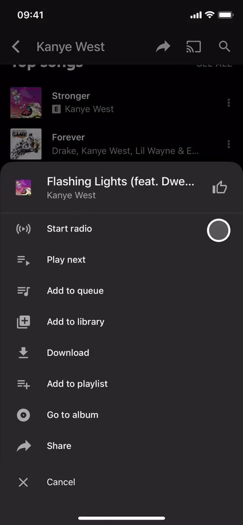 Creating a playlist screenshot