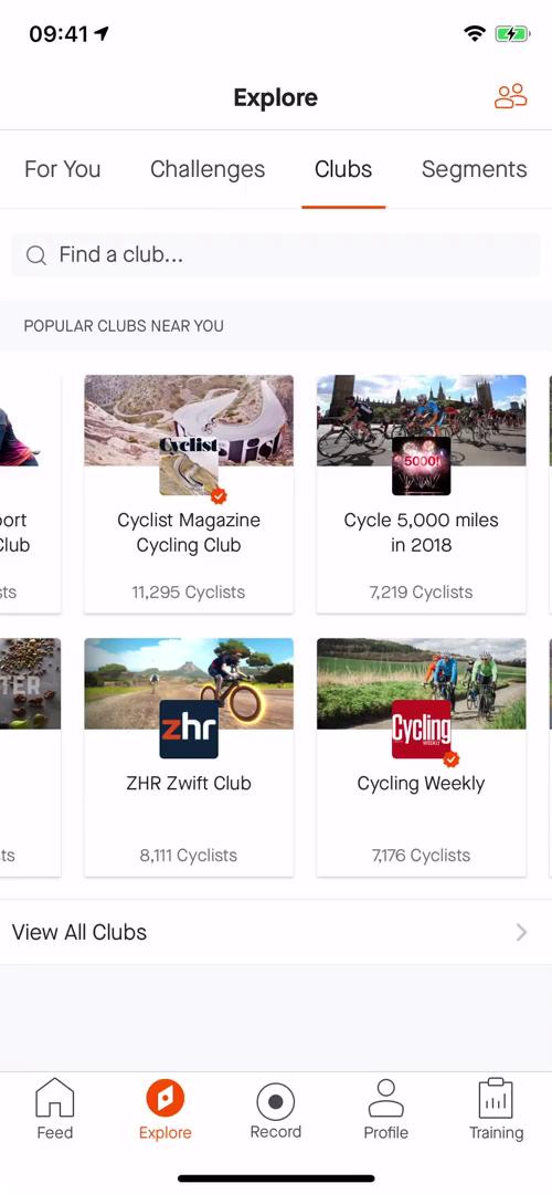 General browsing on Strava video thumbnail