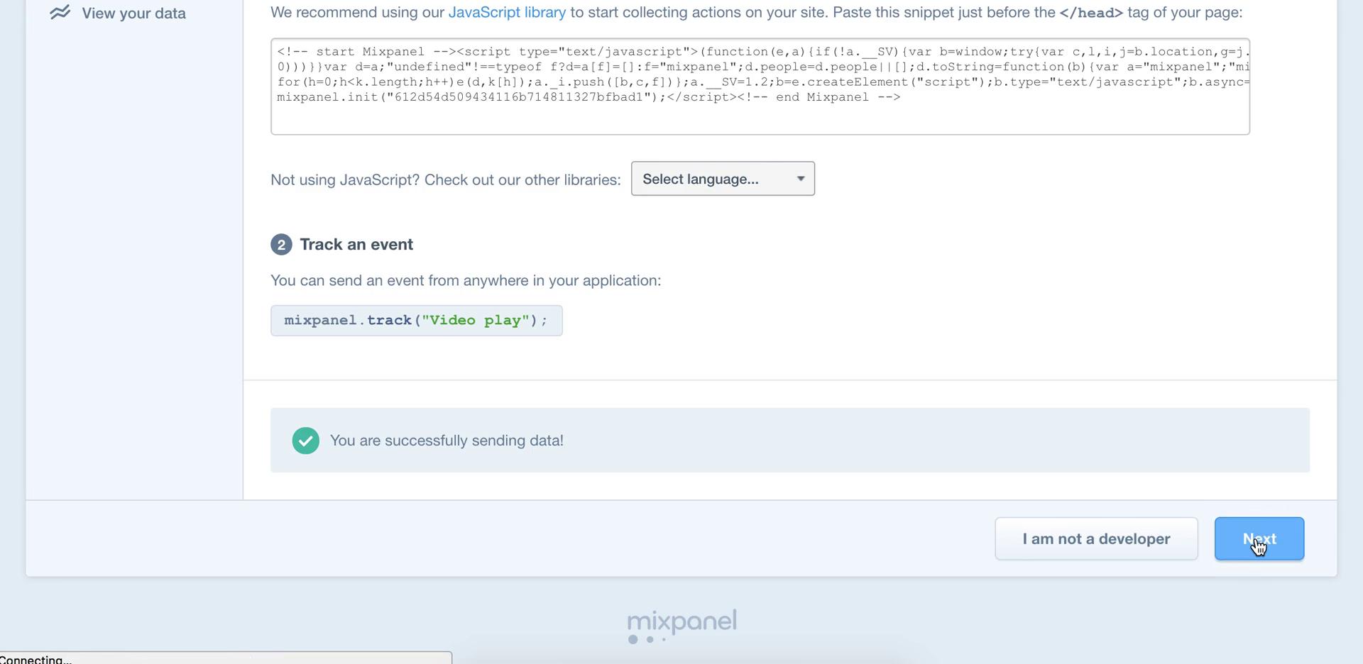 Onboarding screenshot