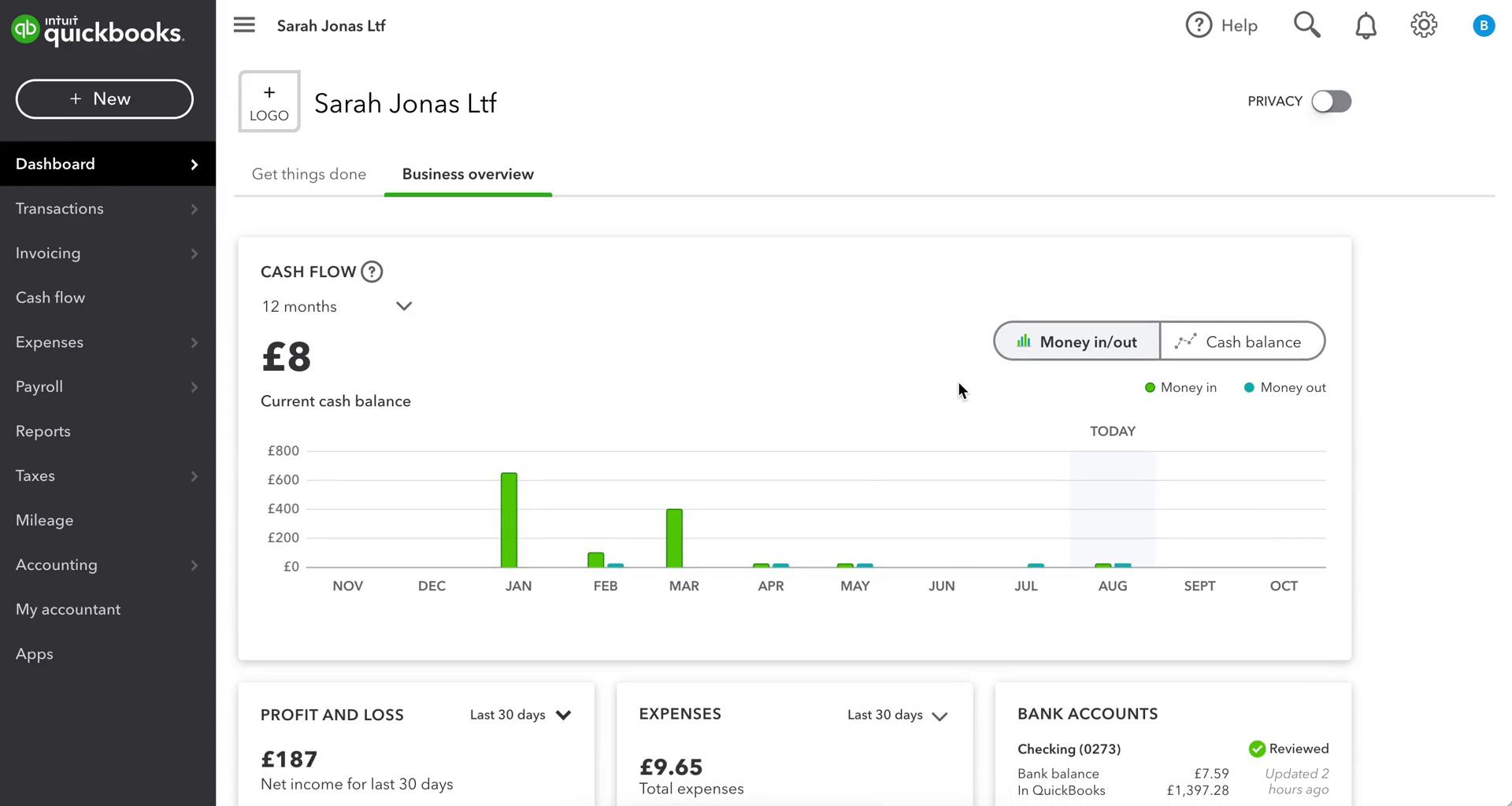 Analytics/Stats on QuickBooks video thumbnail