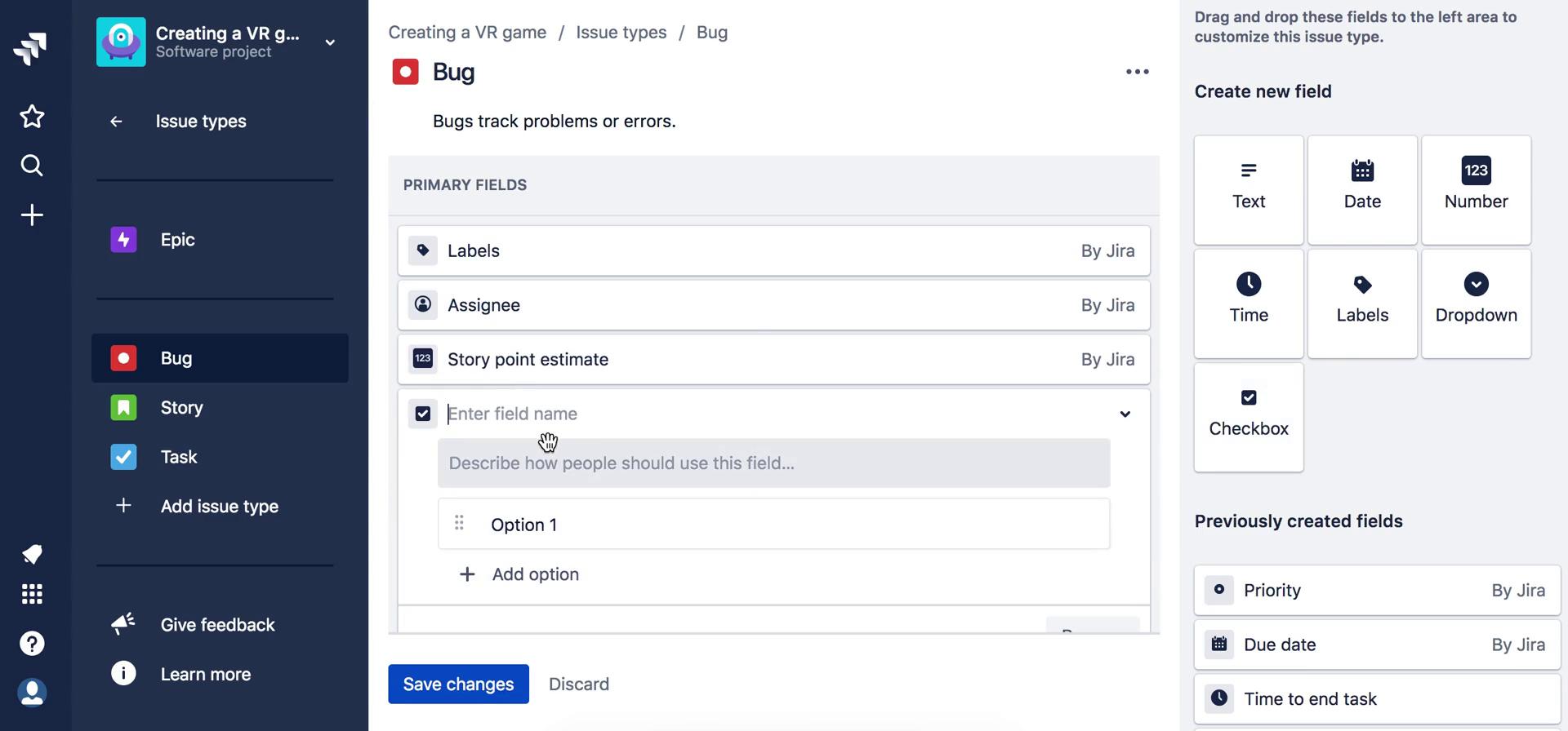 Customization settings on Jira video thumbnail