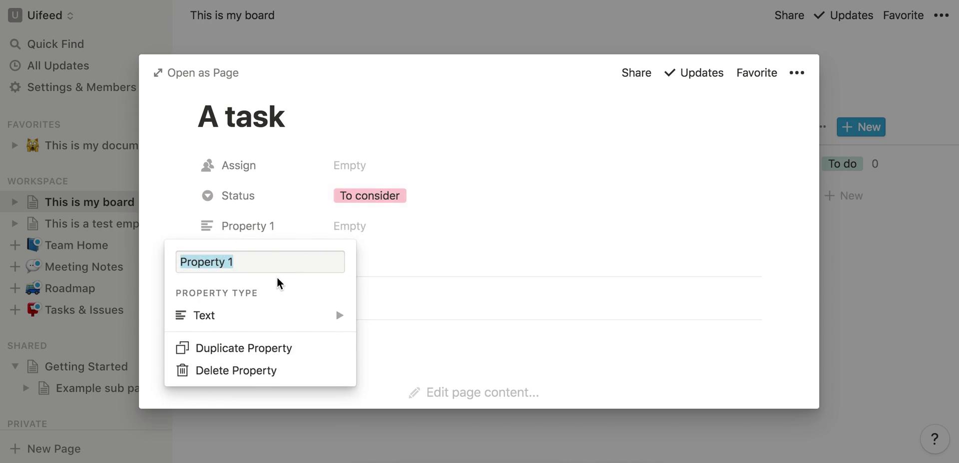 Tasks screenshot