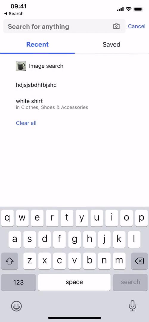 Searching screenshot