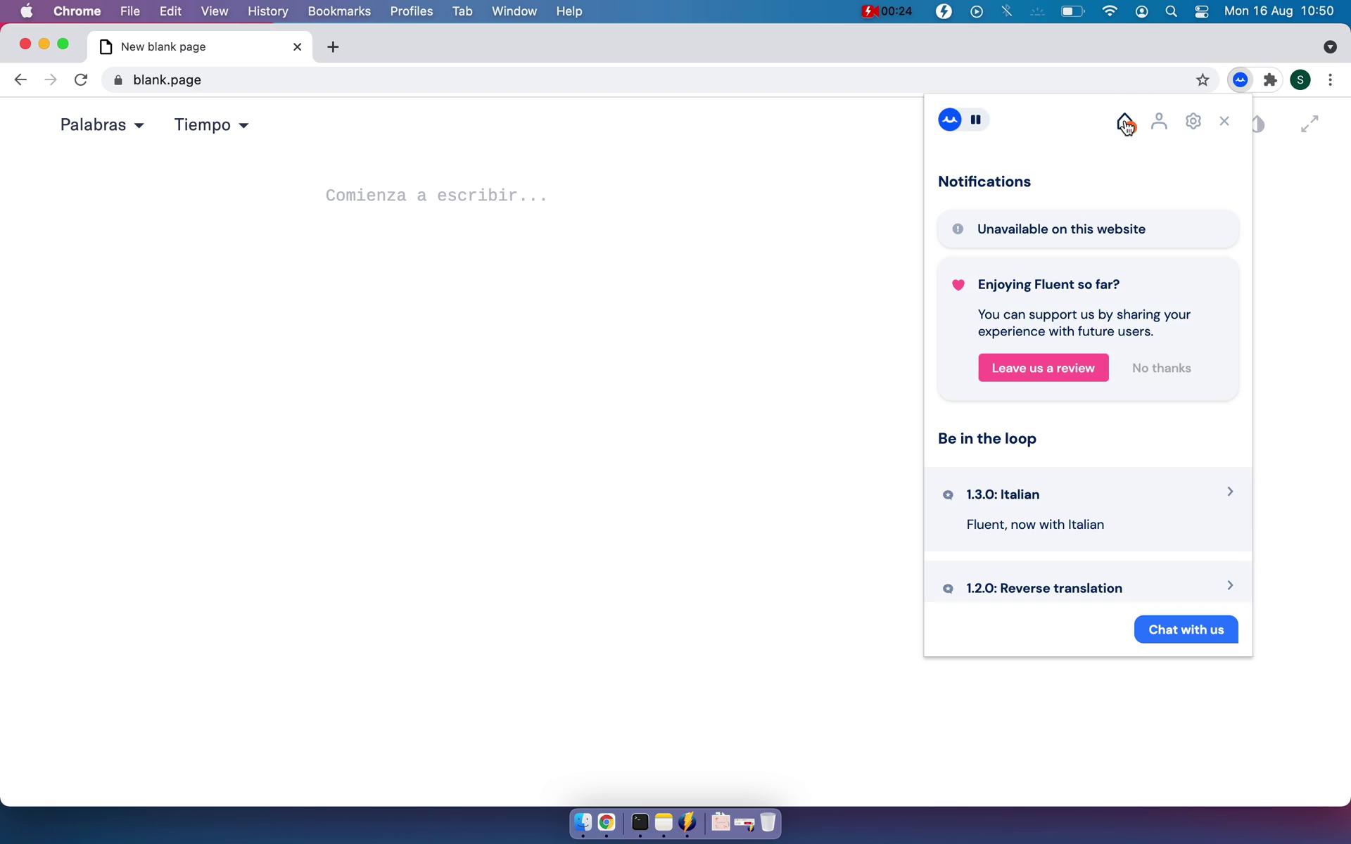 Screenshot of Home on General browsing on Fluent user flow