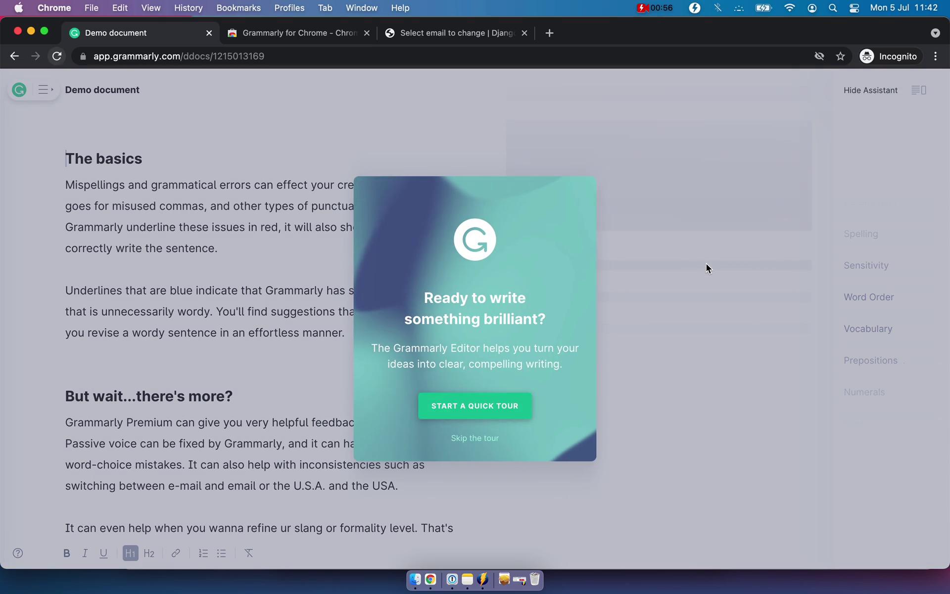 Accepting an invite on Grammarly video thumbnail