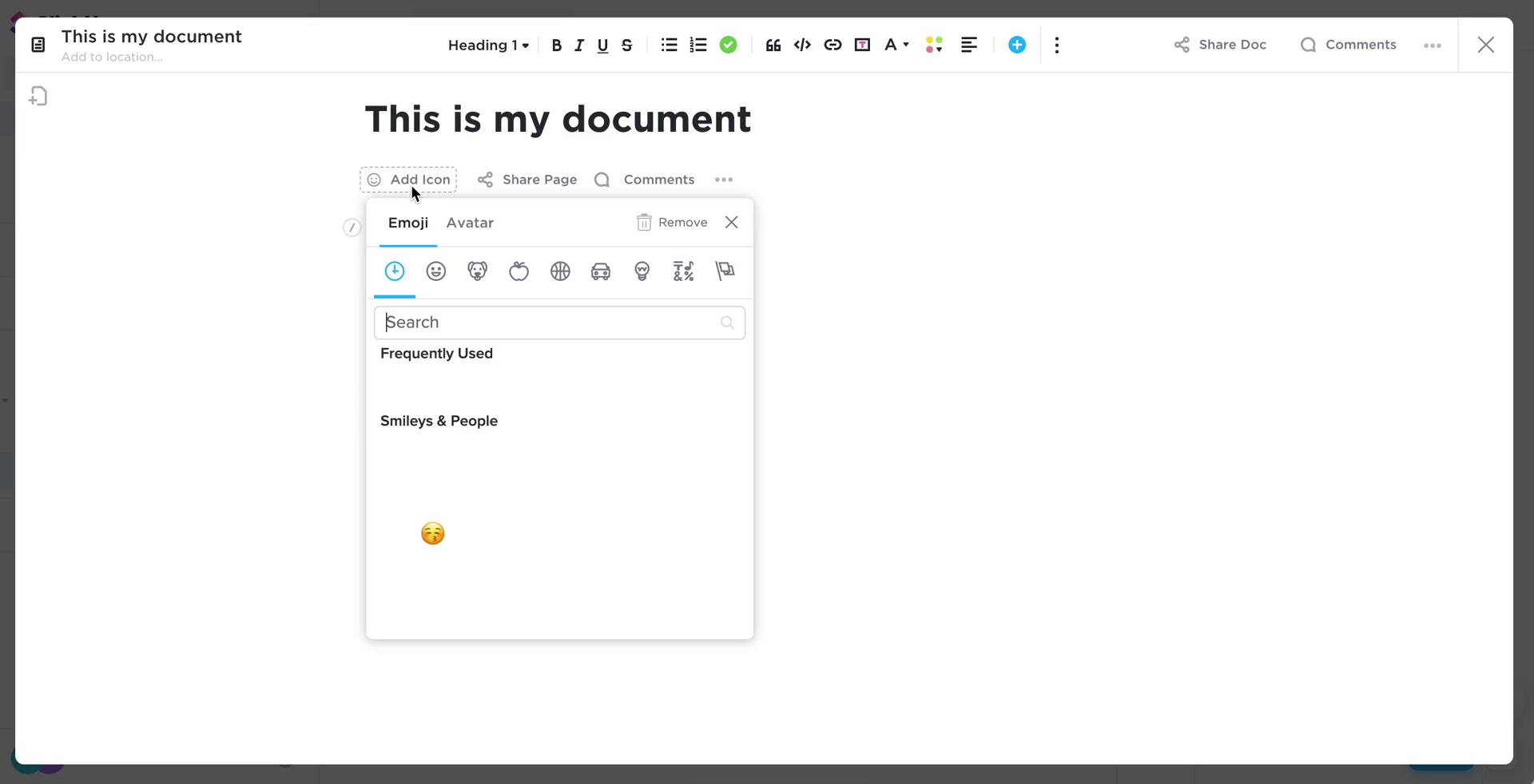 Creating a document screenshot