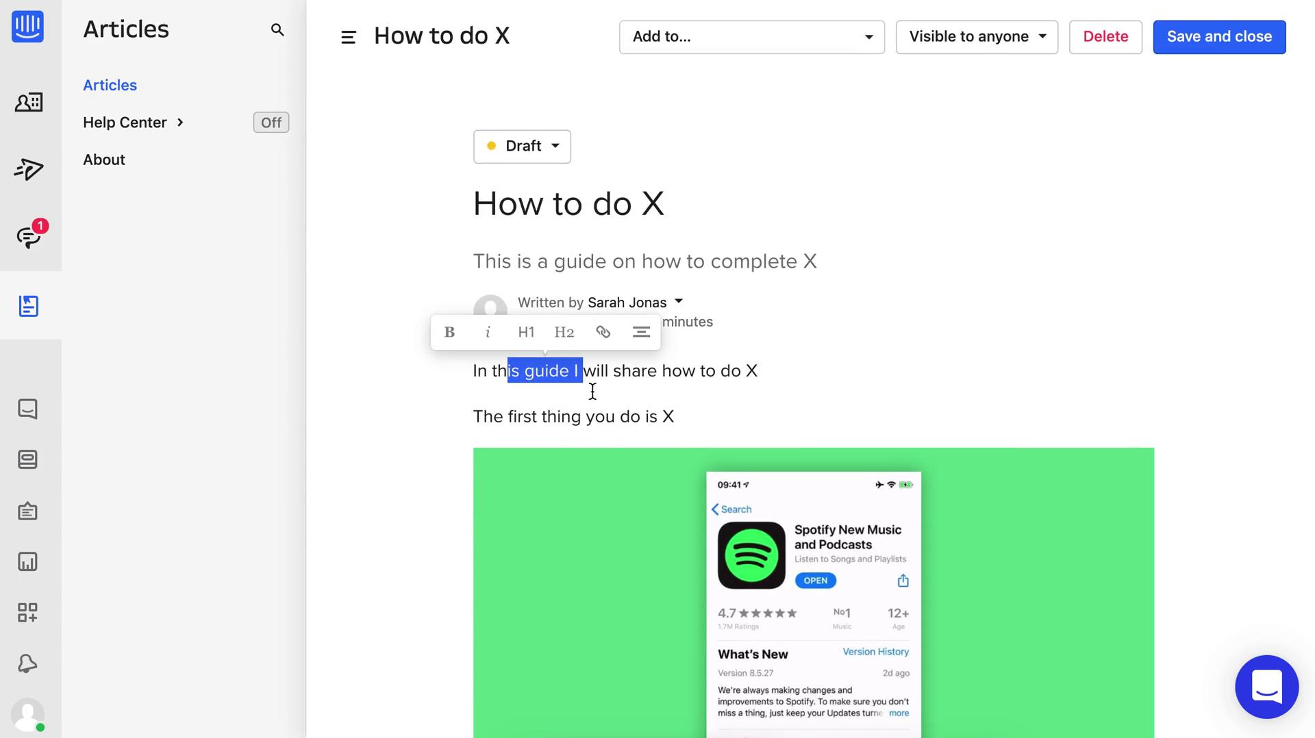 Creating a support article on Intercom video thumbnail