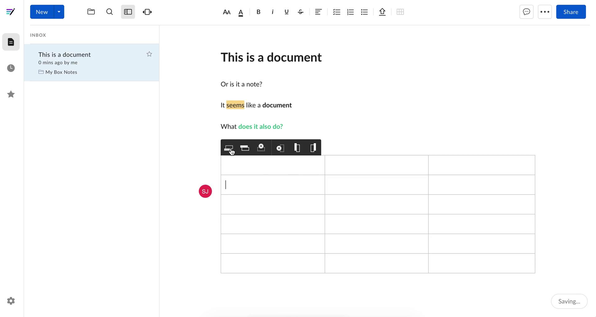 Creating a document screenshot