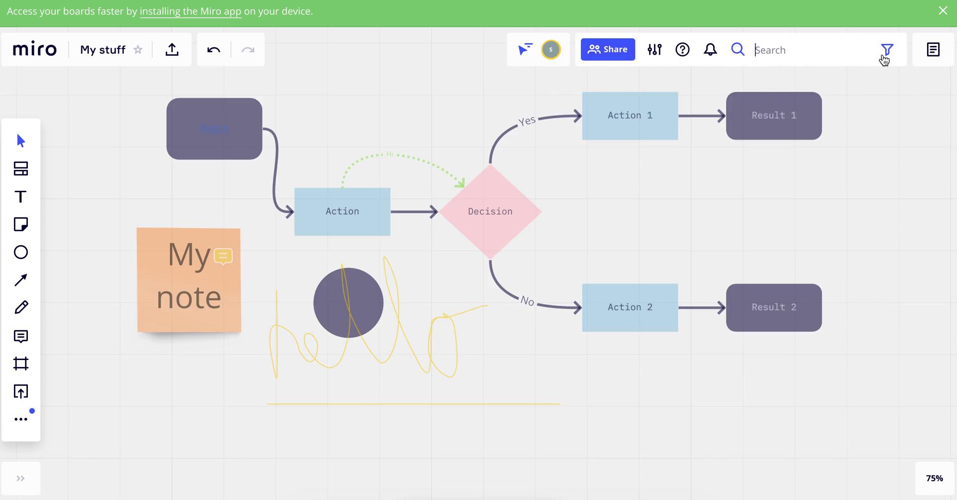 Creating a flowchart screenshot