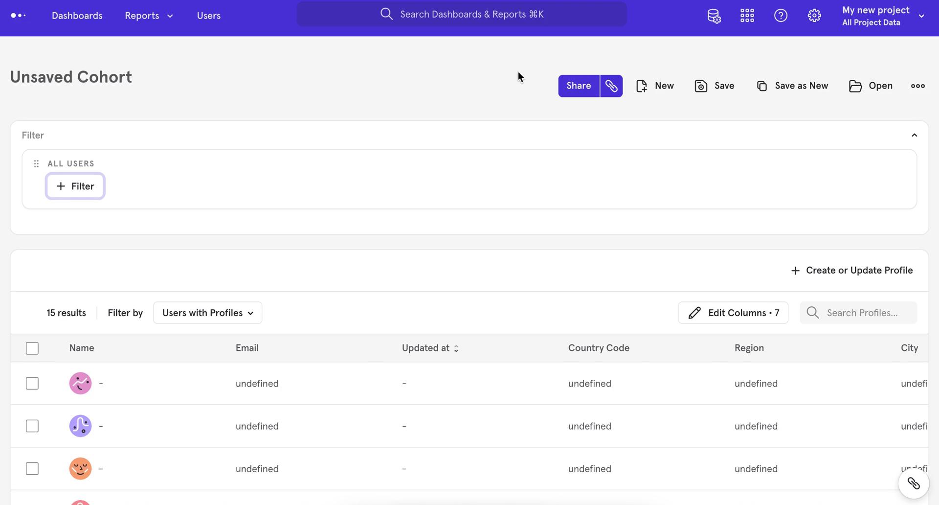 CRM screenshot