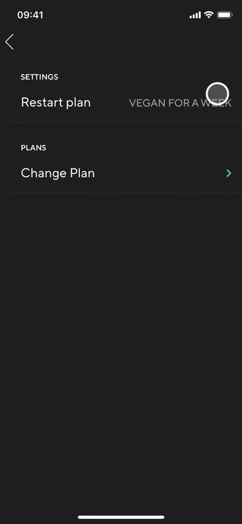 Selecting a plan screenshot