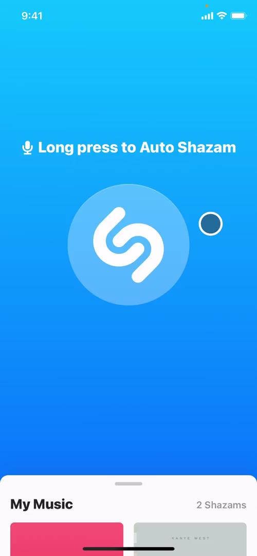 Screenshot of Home on General browsing on Shazam user flow