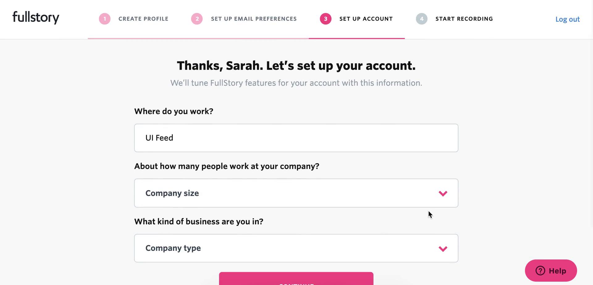 Onboarding screenshot