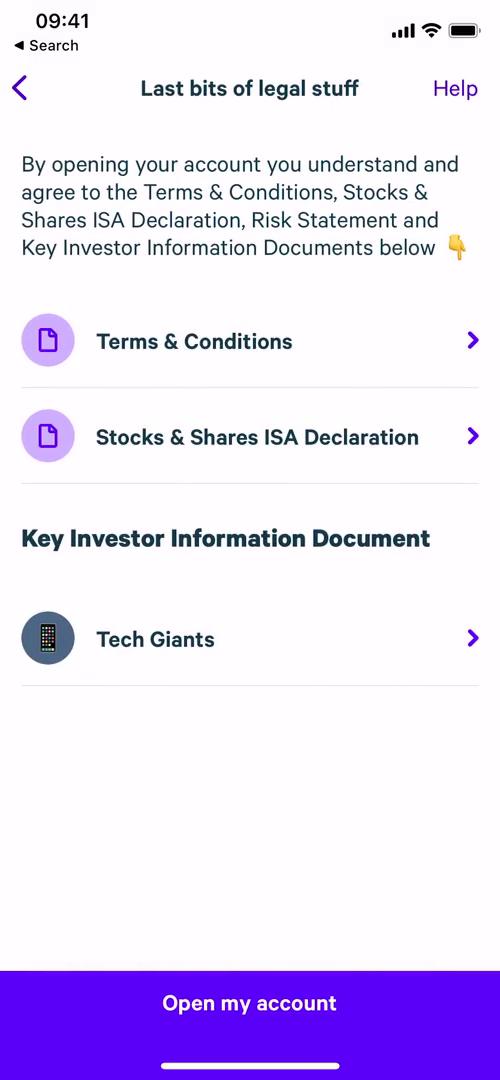 Investing screenshot