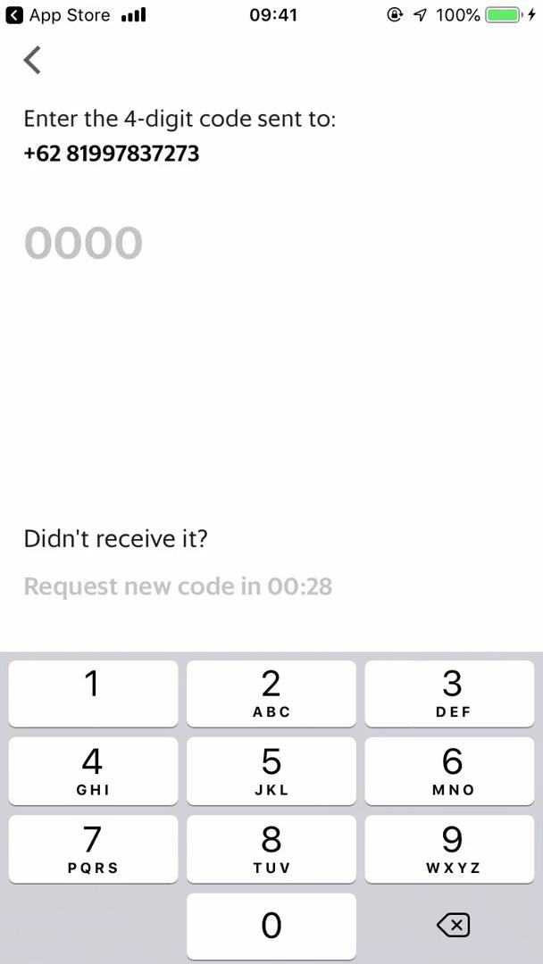 Grab verify phone number screenshot