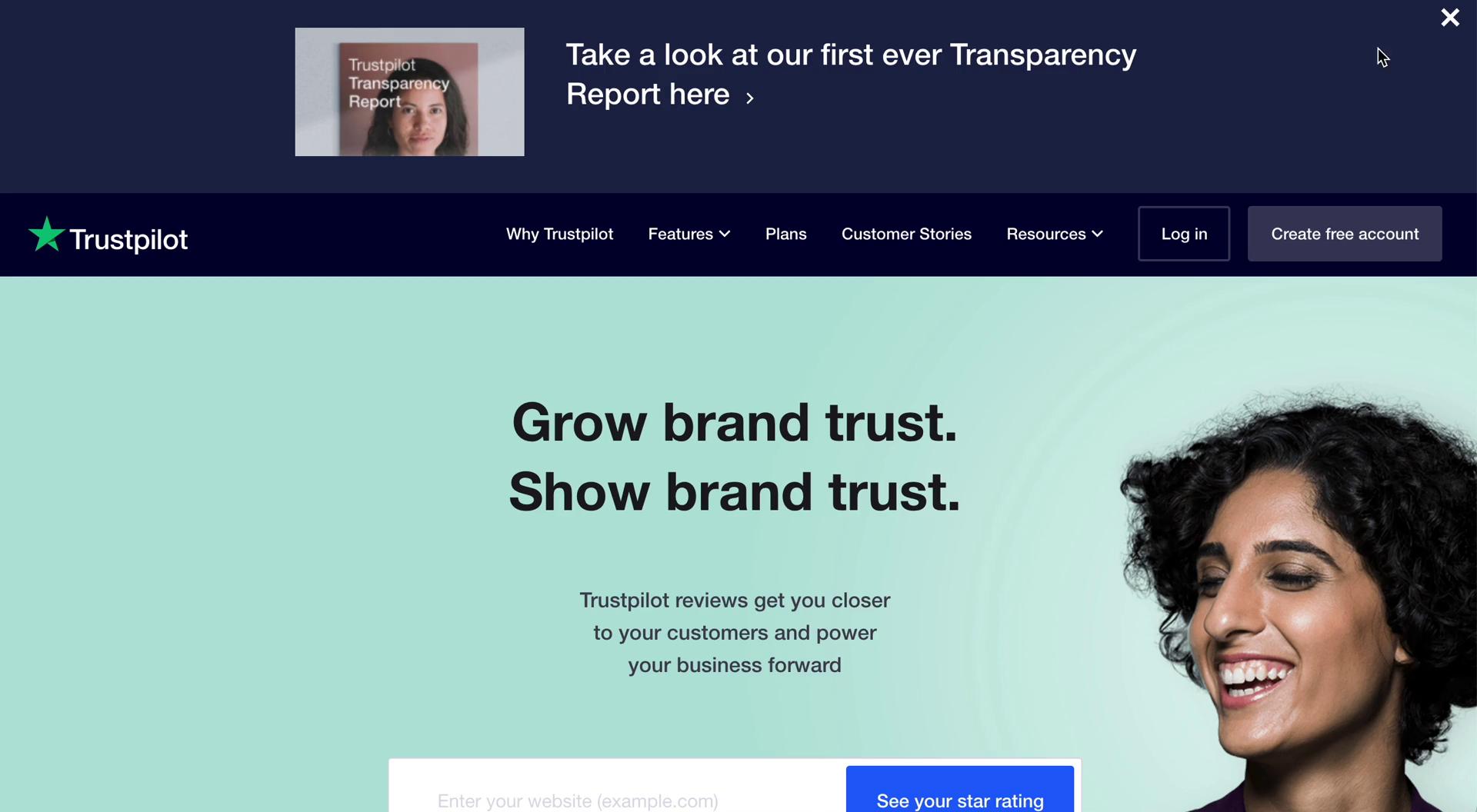 Trustpilot for business screenshot