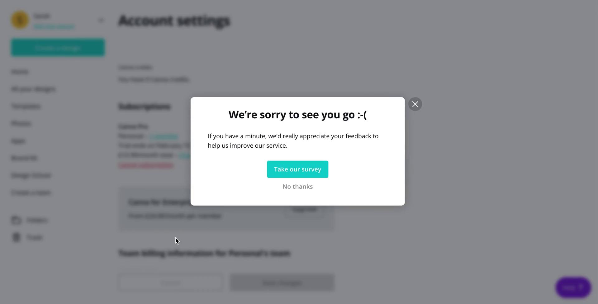 Downgrading your account on Canva video thumbnail