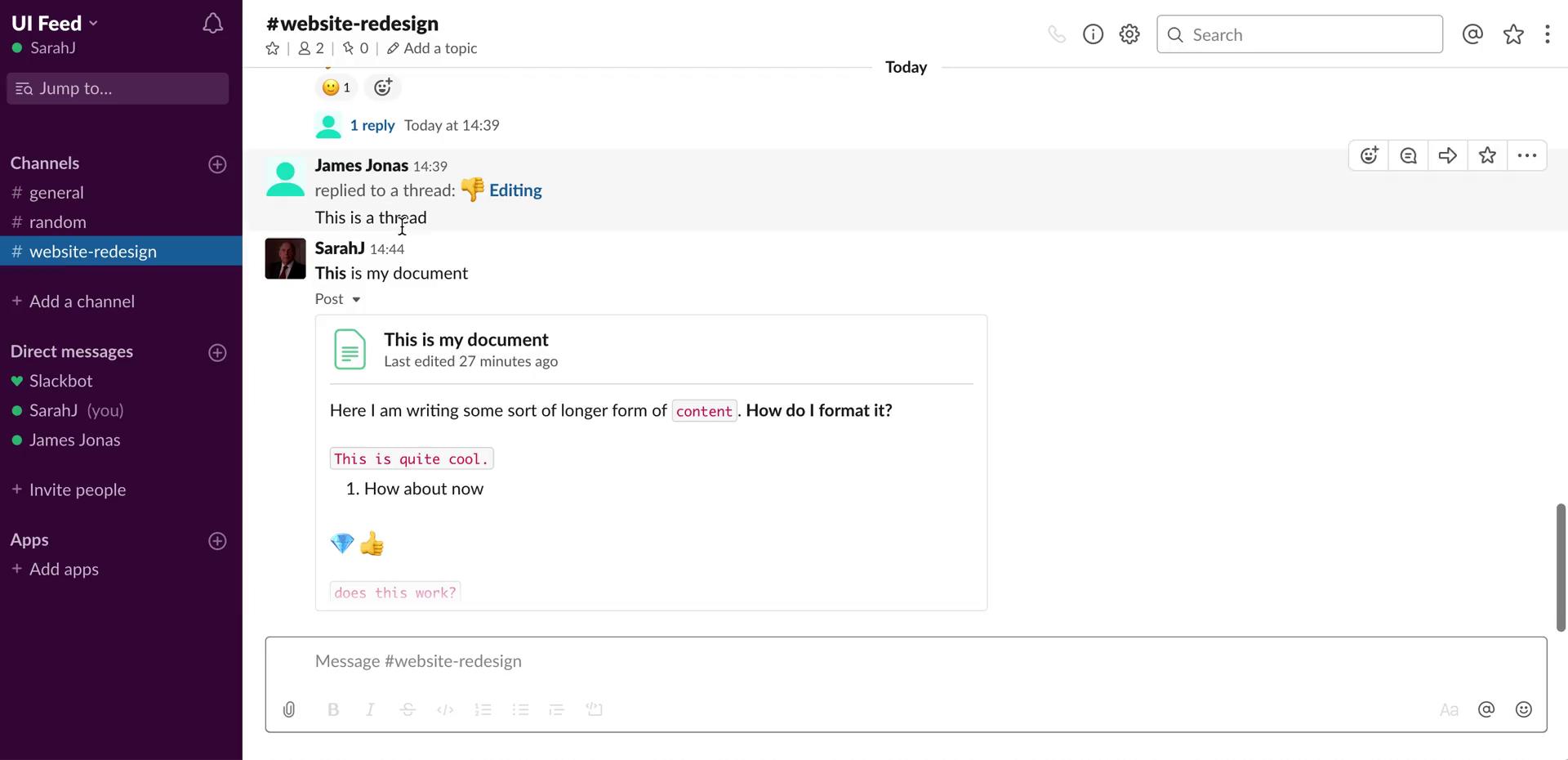 Screenshot of Channel on Creating a channel on Slack user flow
