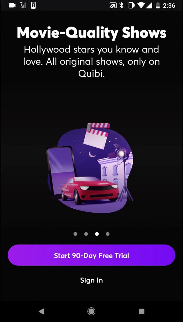 Quibi introduction slides screenshot