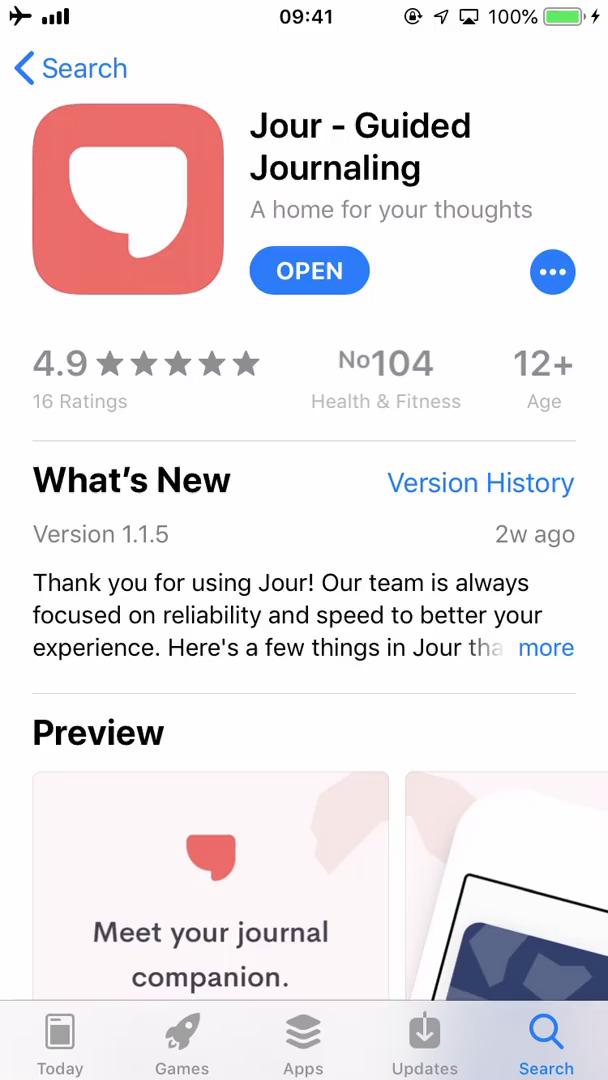Jour app store listing screenshot